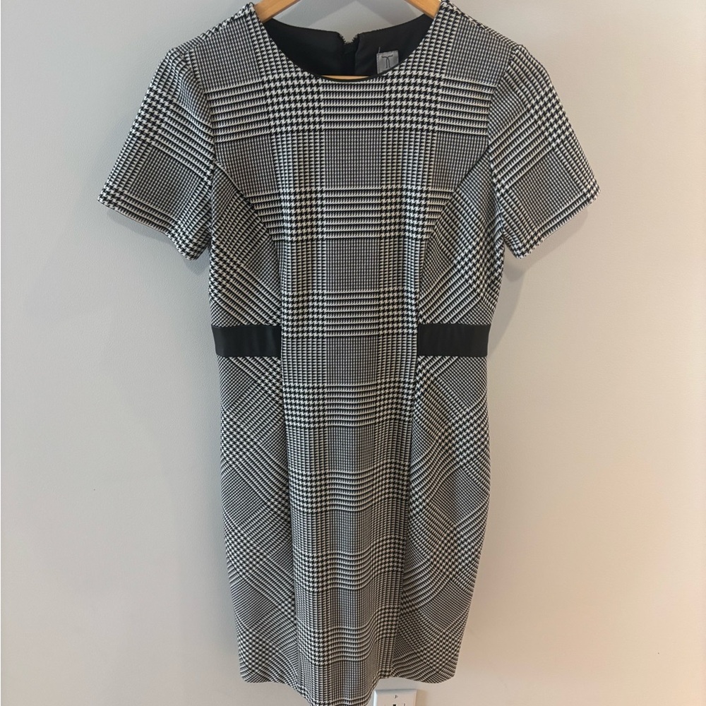 Tristan Black and White Checkered Mini Dress